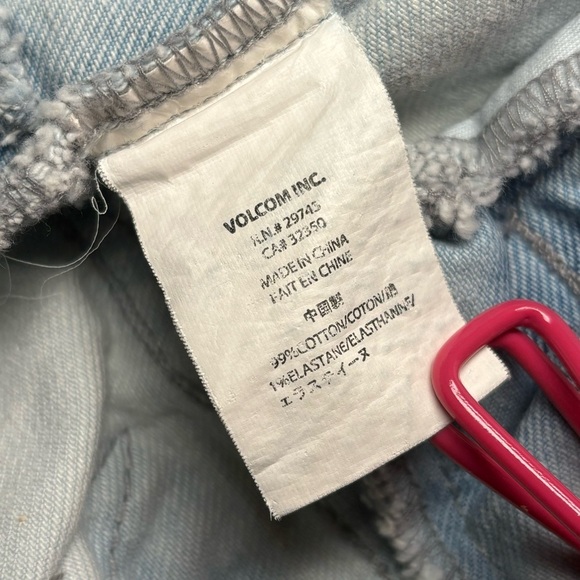 Volcom Genuine Acid Sun Wash 99% Cotton Zip Jean Jacket Size S - Picture 13 of 16